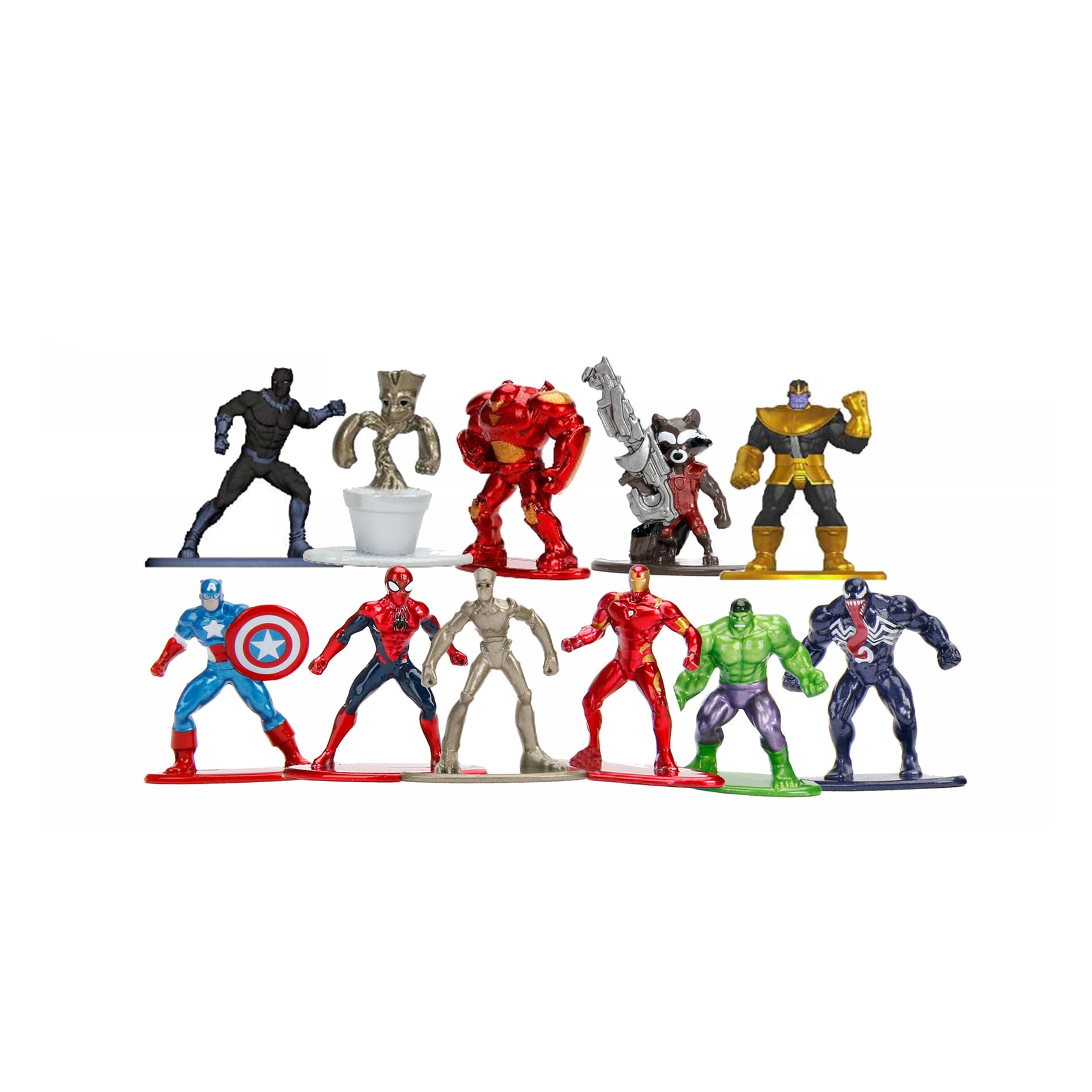 MARVEL アベンジャーズ　９体 Amazon.com: Jada Toys 253221000 - Marvel Nano Collectible Figure